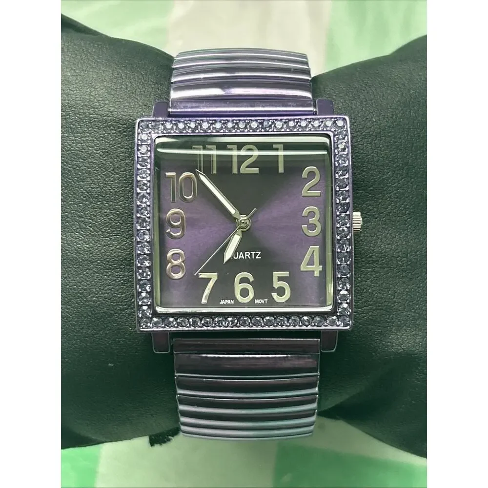 Women’s All Purple Stretch Band Quartz Watch